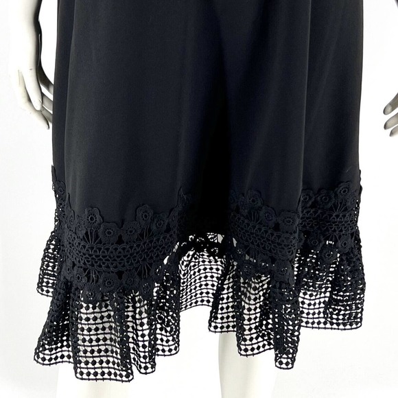 Lane Bryant Fit Flare Dress Plus Size 16W Black Lace Hem Sleeveless Womens - Picture 2 of 6